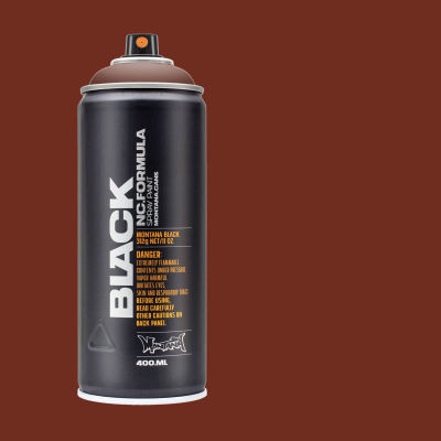 Montana Black Spray Paint - Pecan Nut, 400 ml can with swatch
