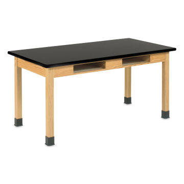 Compartment Lab Table, view of the high pressure laminate top measuring 60" x 24" x 30".