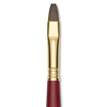 Open in modal - Blick Master Synthetic Kolinsky Brush - Short Handle, Bright, Size 10, close-up