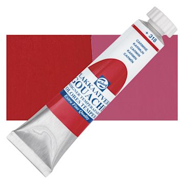 Open in modal - Royal Talens Gouache - Carmine, 20 ml tube and swatch