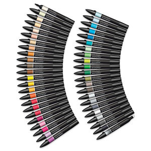Winsor & Newton ProMarkers - Essential Colors, Set of 48 (out of box)