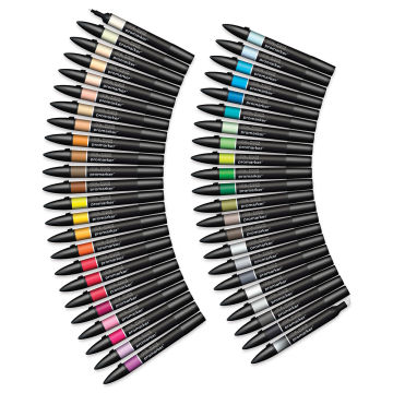 Winsor & Newton ProMarkers - Essential Colors, Set of 48 (out of box)