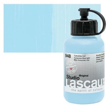 Lascaux Studio Acrylics - Turquoise Blue Light, 85 ml bottle