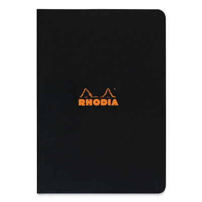Rhodia Classic Staplebound Notebook - Black, 11-3/4" x 8-1/4", Lined
