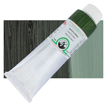 Open in modal - Old Holland Classic Oil Color - Davy's Grey, 225 ml tube and swatch