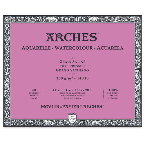 Arches Watercolor Paper Block, Cold Press, 7 x 10, 140 Pound - DOUBLE PACK