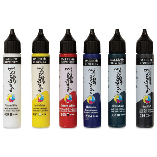 Daler Rowney System3 Mars Black 500ml Acrylic Paint Tube - Acrylic Painting  Supplies for Artists and Students - Artist Paint for Murals Canvas and