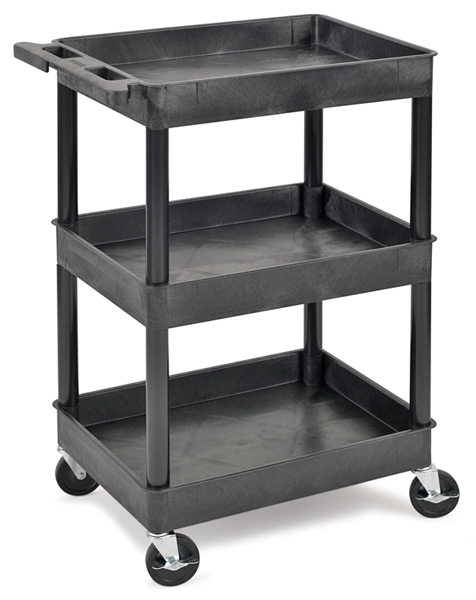 Three Shelf Tub Utility Carts by Luxor by Luxor