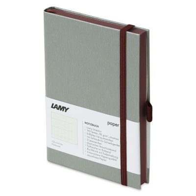 Lamy Hardcover Notebook - Dark Purple, Grid, 4.1" x 5.8" (side view)
