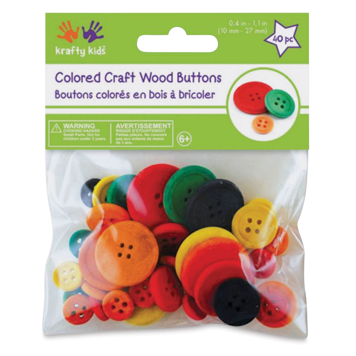 Krafty Kids Wood Craft Buttons