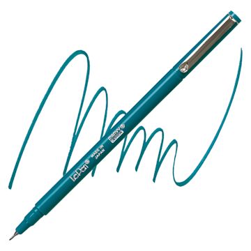 Open in modal - Marvy Uchida LePen Fine Line Marker - Teal marker and swatch