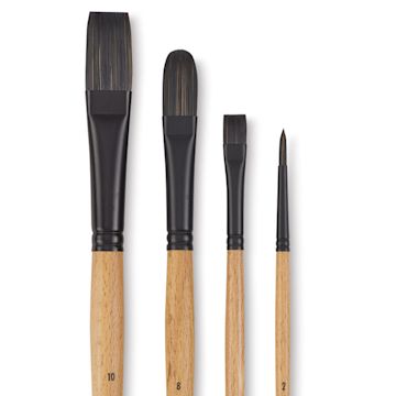 Open in modal - Princeton Catalyst Polytip Bristle Brushes - Blick Exclusive!, Set of 4, close-up