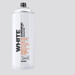 Montana White Spray Paint - Silver, 400 ml, Spray Can with Swatch