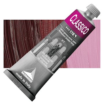 Open in modal - Maimeri Classico Oil Color -  Permanent Madder Deep, 60 ml tube and swatch