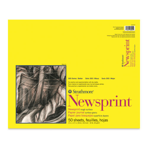 Strathmore 300 Series Newsprint Pad 50 Sheets - Smooth - 18x24