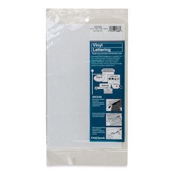 Open in modal - Chartpak Vinyl Letters - 3/4" Capital Letters, White - front of packaging