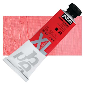 Open in modal - Pebeo XL Studio Oil Paint - Bright Red, 37 ml tube and swatch