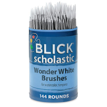 Blick Scholastic Wonder White Scrubber Brushes - Set of 3, Short