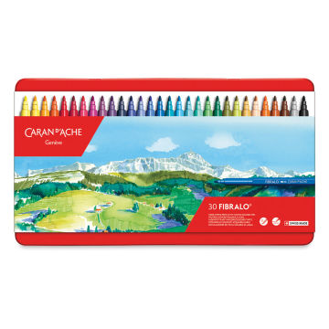 Caran d'Ache Fibralo Marker Sets - Front View of package of 30