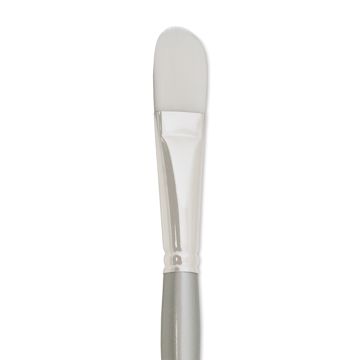 Open in modal - Silver Brush Silverwhite Synthetic Brush - Filbert, Long Handle, Size 10 close up