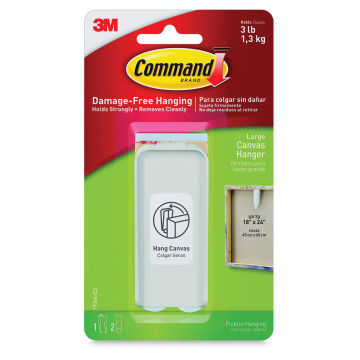 3M Command Canvas Hangers - Front of blister package shown
