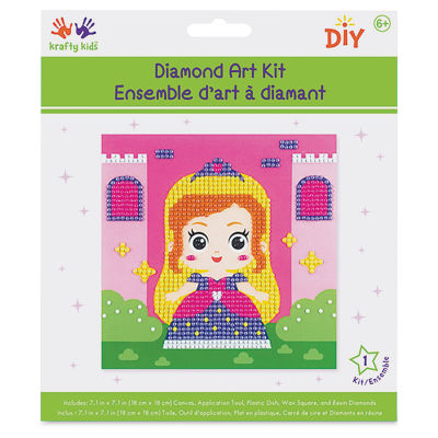 Krafty Kids Diamond Art Kit - Princess (front of packaging)