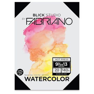 Open in modal - Blick Studio Watercolor Papers - Hot Press, 9-1/2" x 13, 20 Sheets