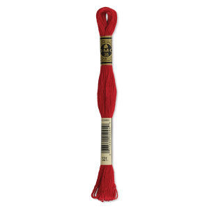 DMC Cotton Embroidery Floss - Red, 8-3/4 yards (Front of label)