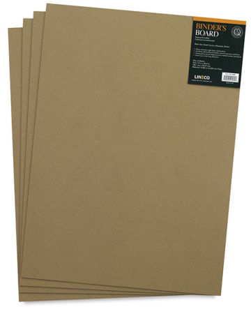 Lineco Acid-Free Binder's Board - Front of package of 4 shown