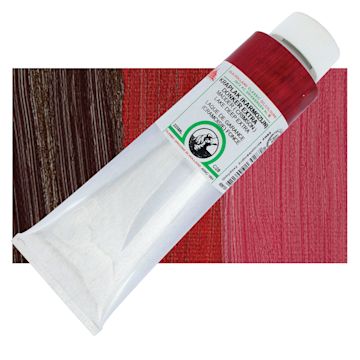 Open in modal - Old Holland Classic Oil Color - Madder Crimson Lake Deep Extra, 225 ml tube and swatch