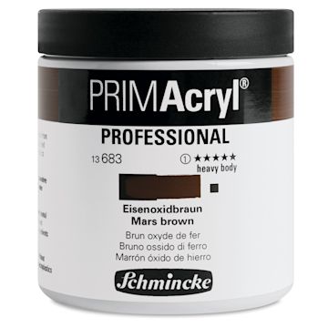 Open in modal - Schmincke Primacryl Professional Acrylic Paint - Mars Brown, 237 ml Jar