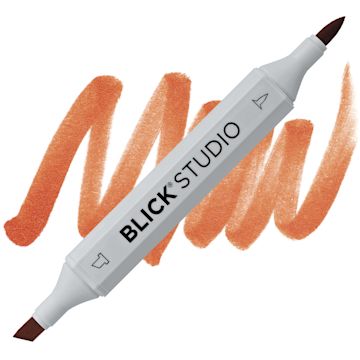 Open in modal - Blick Studio Brush Marker - Spice marker and swatch