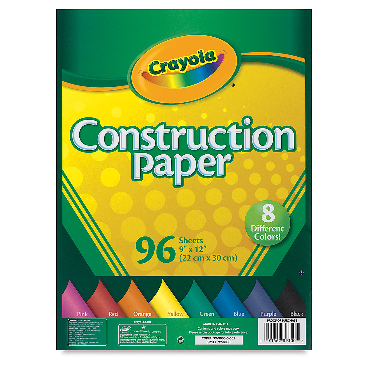 Crayola Giant Construction Paper & Stencil Set, Assorted Colors