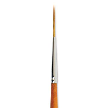 Open in modal - Silver Brush Golden Natural Brush - Script Liner, Short Handle, Size 0 close up