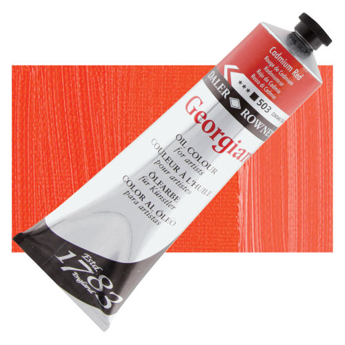 Daler-Rowney Georgian Oil Color - Cadmium Red, 225 ml tube