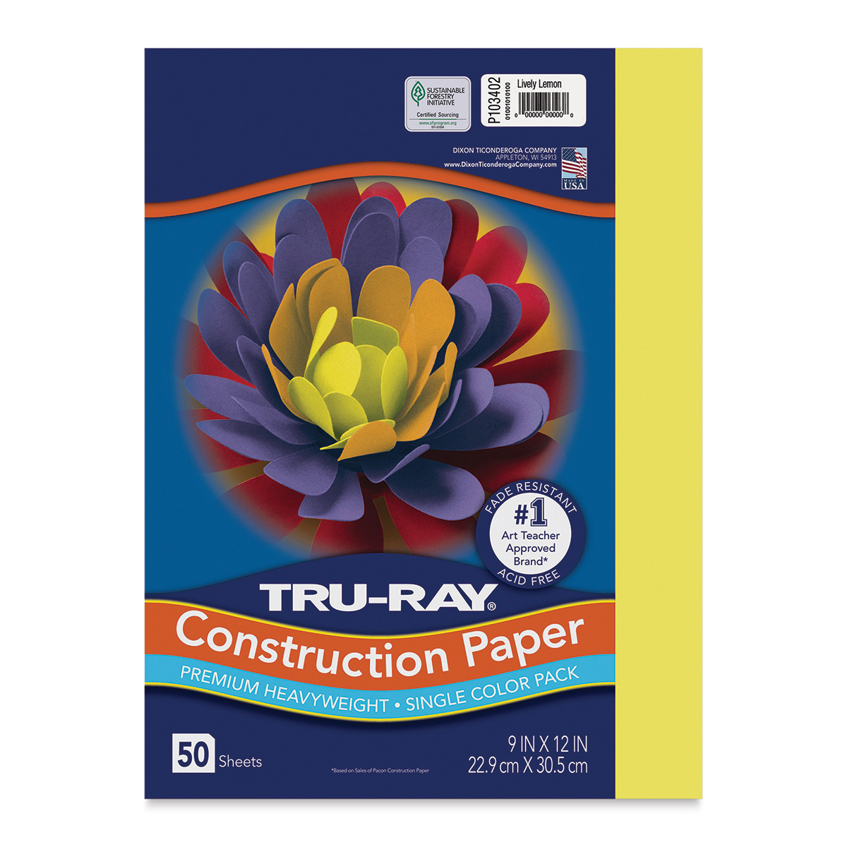 Tru-Ray Black & White Construction Paper 9 in x 12 in / 144 Sheets