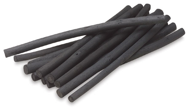 Coates 12-14 mm Diameter Willow Charcoal Extra-Thick Black Pack of 4 