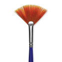 Blick Scholastic Short Handle Golden Taklon Brush - Fan, Handle, Size
