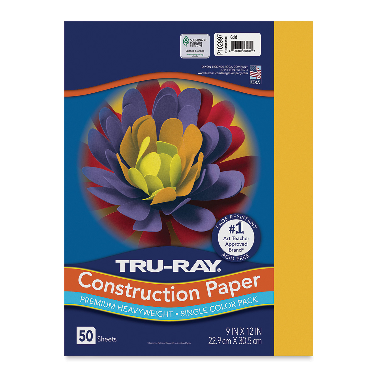 Pacon Tru-Ray Construction Paper - 9 x 12, Assorted, 50 Sheets