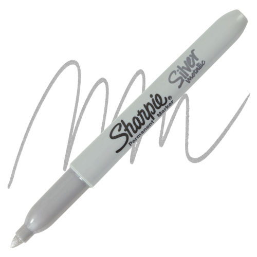 Sharpie Metallic 2-Pack Fine Point Silver Permanent Marker at