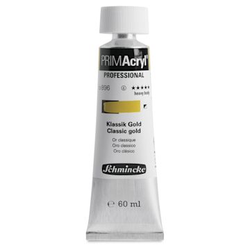 Open in modal - Schmincke Primacryl Professional Acrylic Paint - Classic Gold, 60 ml Tube
