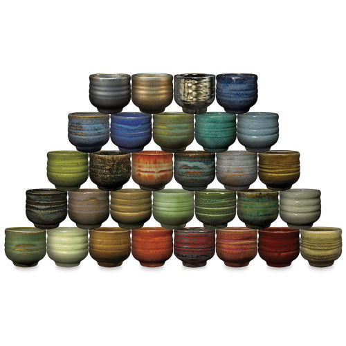 AMACO Potters Choice Lead-Free Glaze Set - B, 1 pt, Assorted Colors, Set of  6