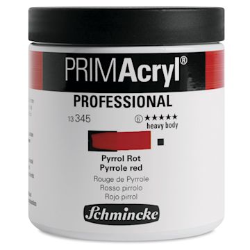 Open in modal - Schmincke Primacryl Professional Acrylic Paint - Pyrrole Red, 237 ml Jar