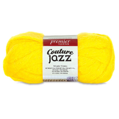 Premier Yarn Couture Jazz Yarn - Single skein of Lemonade color shown