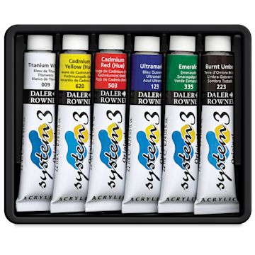 Daler-Rowney System3 Acrylics - Starter Set, 6 colors | BLICK Art Materials