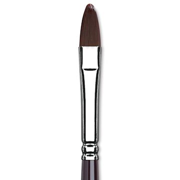 Open in modal - Winsor & Newton Galeria Brush - Filbert, Size 8, Long Handle (close-up to show brush head)