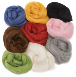Clover Natural Wool Roving - Assortment of Colors available shown