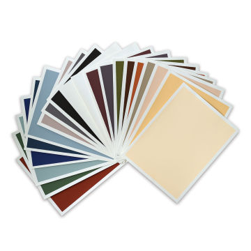 Art Spectrum Colourfix Smooth Pastel Papers - 20 sheets of Rainbow package shown in fan