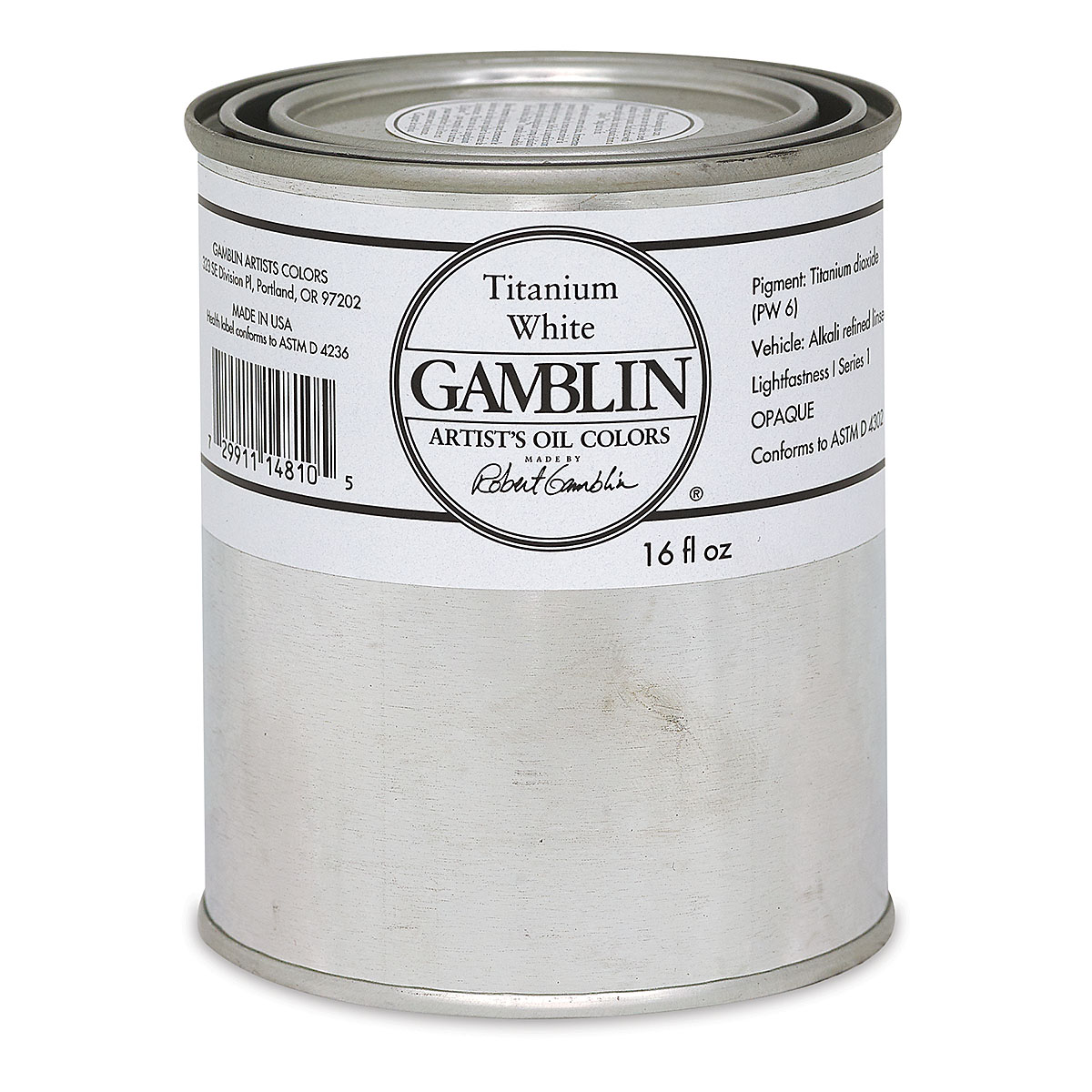 Gamblin artists grade titanium White 16oz (729911148105)
