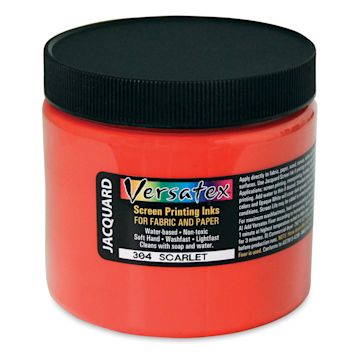 Open in modal - Jacquard Versatex Screen Printing Ink - Scarlet, 16 oz jar